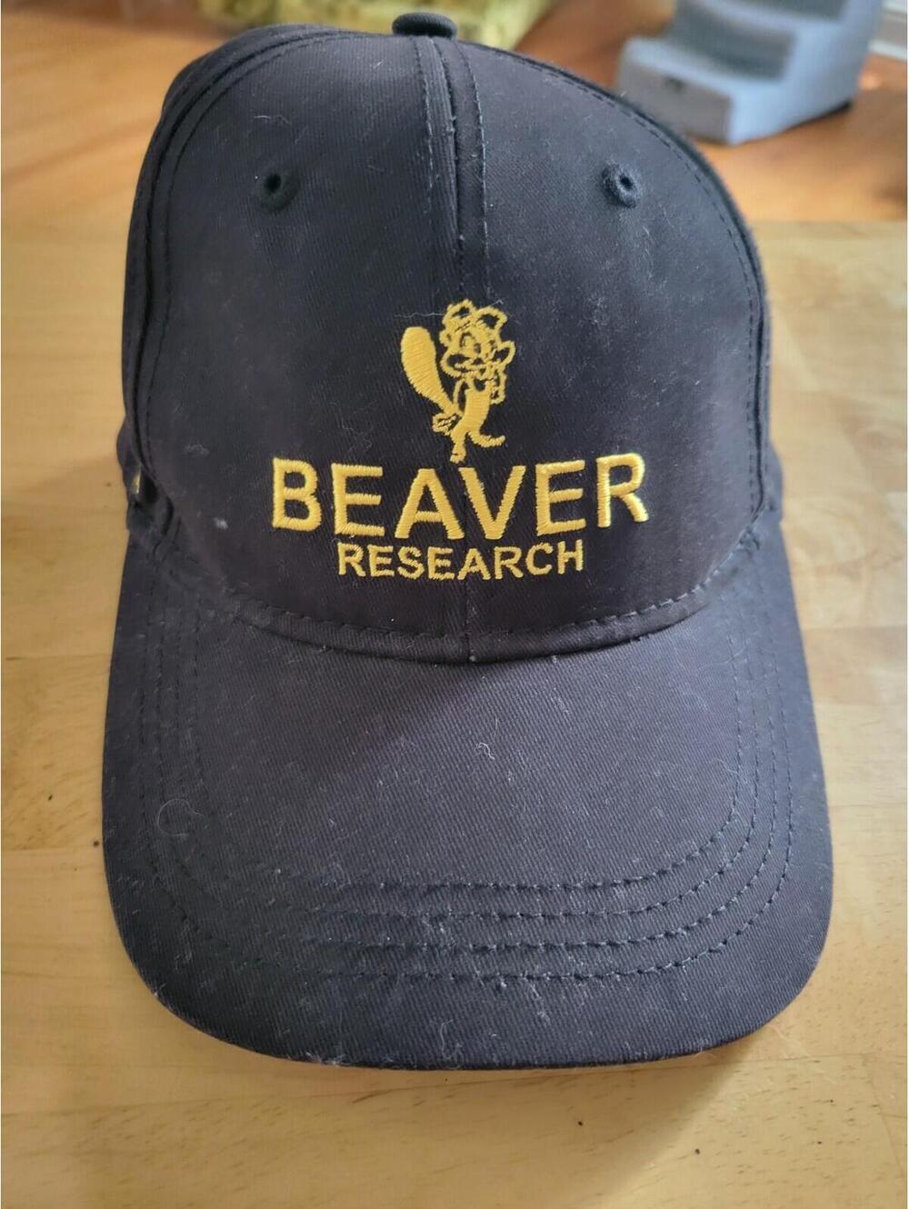 Beaver Research Black Adjustable Cotton Cap Chemical Maintenance Systems Hat
